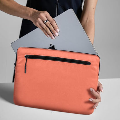 Incase Compact Laptop Sleeve with Flight Nylon MacBook/Laptop/iPad/Tablet Sleeve, and Cover, Lightweight, Weather Resistant, with Slip Pocket for Accessories (Misty Orange, 14-Inch)