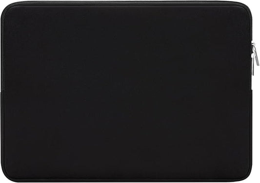 RAINYEAR 15.6 Inch Laptop Sleeve Protective Case Soft Carrying Zipper Bag Cover Compatible with 15.6" Notebook Computer Ultrabook Chromebook (Black)