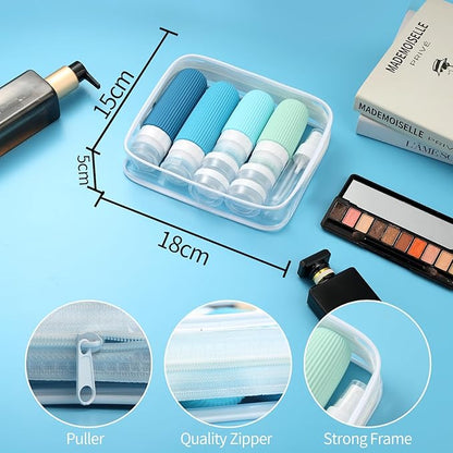 16 Pack Travel Bottles Set, TSA Approved Leak Proof Silicone Squeezable Containers for Toiletries, Refillable Travel Accessories for Conditioner, Shampoo, Lotion & Body Wash Accessories