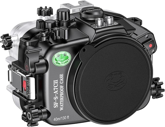 Sea frogs Underwater Camera Case Compatible with Sony A7C-II for FE 28-70mm F3.5-5.6 OSS IPX8 40m/130ft Maximum Diving Depth A7C-2 Waterproof Camera Housing for Diving, Surfing, Rowing A7C II