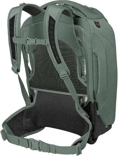 Osprey Sojourn 22"/45L Wheeled Travel Backpack with Harness, Koseret Green