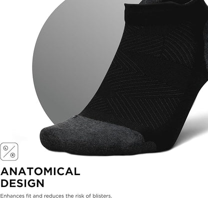 Feetures Elite Max Cushion No Show Tab Ankle Socks - Sport Sock with Targeted Compression