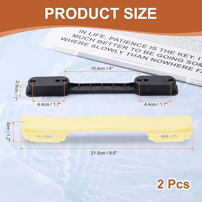 uxcell 2 Pcs Luggage Handle Replacement 8.5 Inch Suitcase Handle Carry Strap Plastic Pull Handle Grip Luggage Replacement Parts with Screws for Suitcase Box Luggage Case, Fruit Yellow
