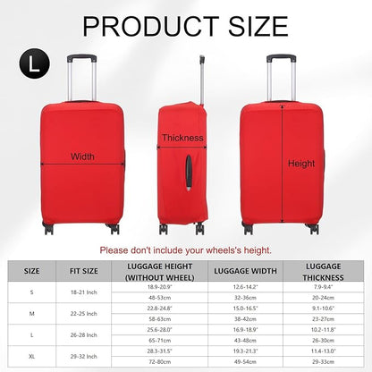 uxcell Travel Luggage Cover, Washable Suitcase Covers for Luggage Anti-scratch Suitcase Protector Elastic Baggage Protective, Fits 26-28 Inch Suit Case, Red