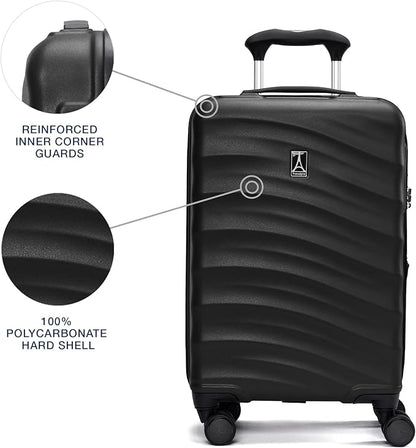 Travelpro Maxlite Air V2 Hardside Expandable Carry on Luggage, 8 Spinner Wheels, Lightweight Hard Shell Suitcase, TSA lock, Black, Compact Carry On 20-Inch