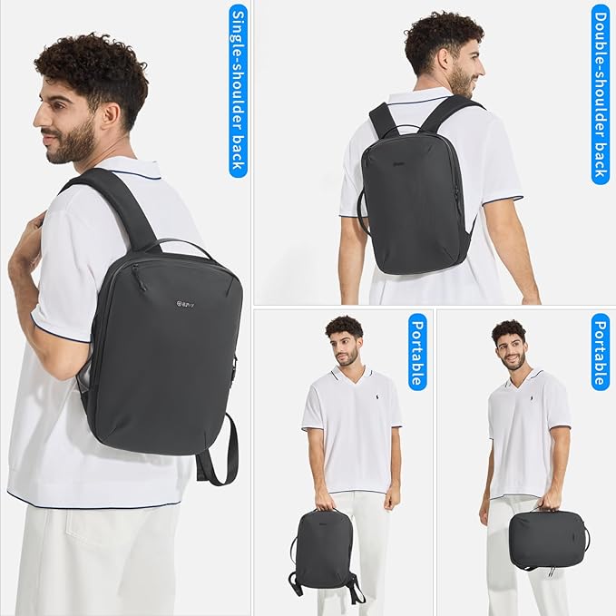 Business Backpack for Men Women, Travel Carry on Flight Approved Laptop Backpack Slim Waterproof Anti-Theft Lightweight Large Work Computer Bag