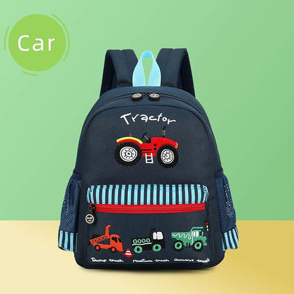willikiva Cute Zoo Little 3d Backpack Kids Backpack for Boys and Girls Toddler Backpack Waterproof Preschool(Deep Blue Car)