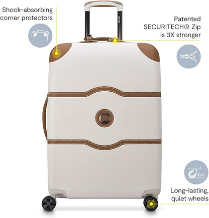 DELSEY PARIS Chatelet Air 2.0 Hardside Luggage with Spinner Wheels, Angora, 2 Piece Set, (24/28)