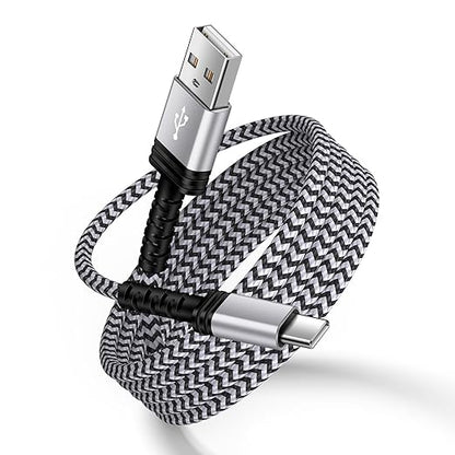 10FT Long USB A to USB C Charger Cable Fast Charging for iPhone 17 Pro Max 16e 16 Pro Max 16 Plus 15 Braided Type C Charger Android Power Cord for Samsung Galaxy S25 Ultra/S24/S23/S22/S21/A17/A16/A15