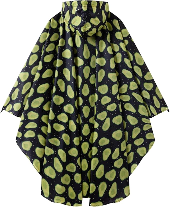 Hooded Rain Ponchos for Adult - Rain Coat and Rain Jacket with Waterproof Pocket and Zipper