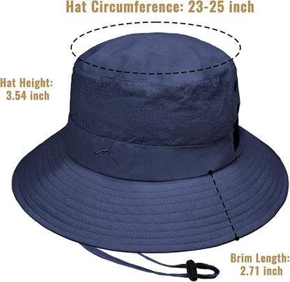Sun Bucket Hat for Men Women Fishing Beach Safari Hats for Golf Hiking Hunting Outdoor UPF 50+