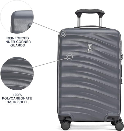 Travelpro Maxlite Air V2 Hardside Expandable Carry on Luggage, 8 Spinner Wheels, Lightweight Hard Shell Suitcase, TSA lock, Shadow Grey, Carry On 21-Inch