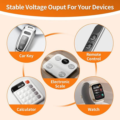 6-Pack CR2032 Lithium Battery 3V Coin Cell Compatible with Car Key Fob, Watches, Calculators, Led Lights & More, Individual Wrapped