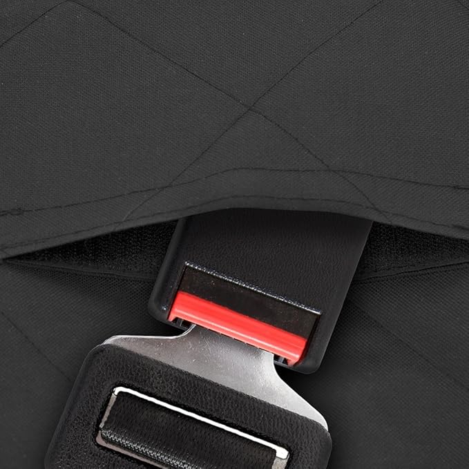 Best Pet Supplies Water Resistant Back Seat Cover for Dogs with Protective Pouch | Nonslip Backseat Protector for Cars, SUVs & Trucks (Black), 58 * 54, CS210-BK