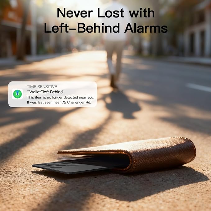 Smart Tracker with Apple Find My, Bluetooth Wallet Finder, Item Locator Tracking Device, for Keys, Wallet, Luggage, Pet, Bag