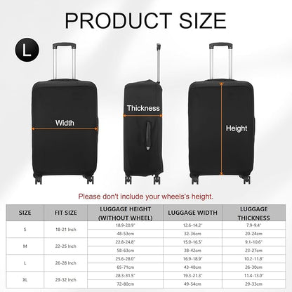 uxcell Travel Luggage Cover, Washable Suitcase Covers for Luggage Anti-scratch Suitcase Protector Elastic Baggage Protective, Fits 26-28 Inch Suit Case, Black