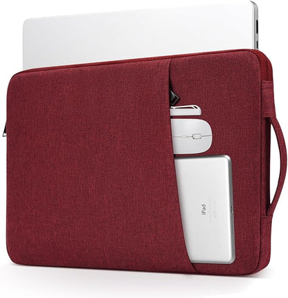 14 Inch Laptop Sleeve Case for HP Acer Chromebook/Stream/Pavilion Plus 14, Lenovo IdeaPad/ThinkPad, ASUS Vivobook Go, Dell Latitude Computer Bag, Wine Red