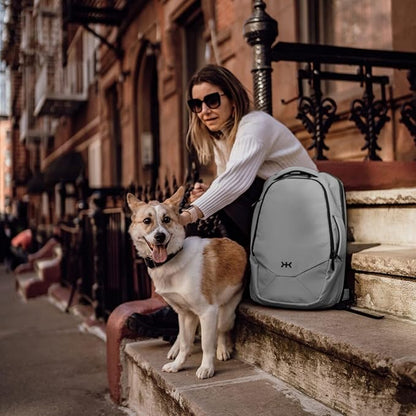 Knack Small Series 2 Laptop Backpack Fits up to 16 Inch Laptops - Knack Bags Carry-On Backpack, TSA Approved, Expandable Travel Backpacks With 2 Day Outfit Capacity, Alloy Gray
