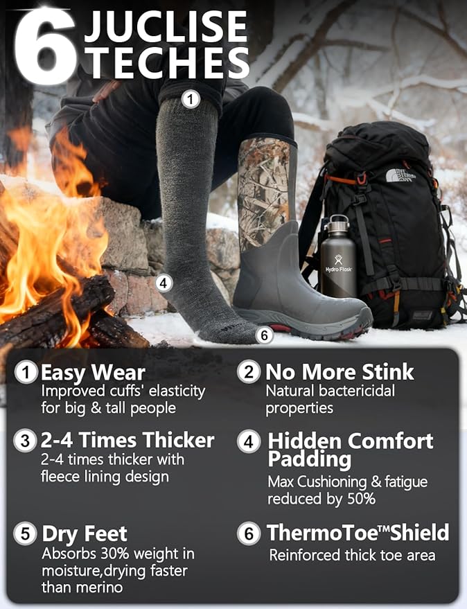 Alpaca Wool Heavyweight 15-25 mmHg Knee High Compression Support Socks Thick Winter Thermal Warm Soft Travel Flying