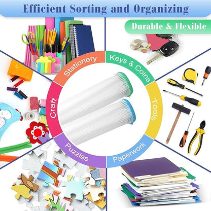 Jetec 32 Pcs Mesh Zipper Bags Toy Storage Bikini Organizer Bag Bolsas Para Guardar Trajes De Bano Waterproof Zipper Reusable Pouch Puzzle Multipurpose for Storage Office(Stylish Color,7.5 x 5 Inch)