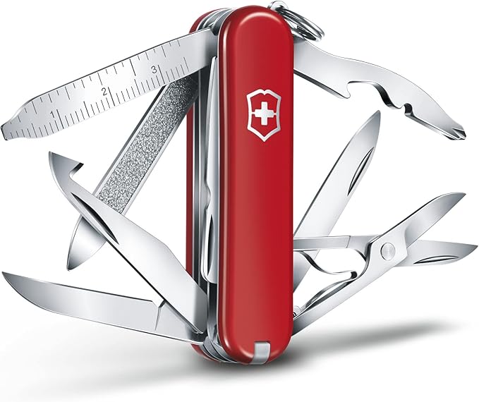 Victorinox Swiss Army Minichamp Pocket Knife, Red, 58mm