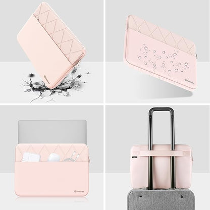 Smatree Laptop Sleeve for 15.6 inch Lenovo LOQ Essential Gen 9 Gaming Laptop, for V15 Gen 2, Case with Accessory Pocket, YKK Zipper, Shockproof Design, Pink(E645P)