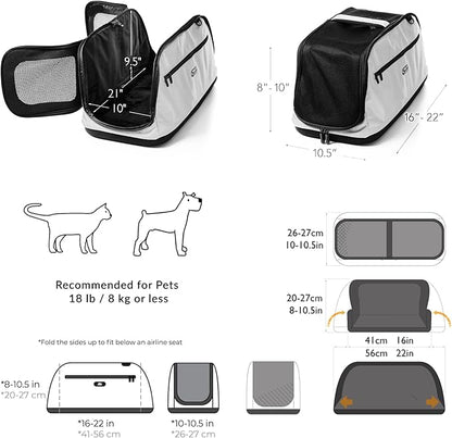 Sleepypod Air in-Cabin Pet Carrier, Glacier Silver