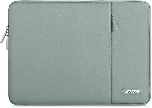 MOSISO Laptop Case 15 inch, 15 inch Laptop Sleeve Compatible with MacBook Air 15 M4 A3241 M3 A3114 M2 A2941 2025 2024 2023,Dell XPS 15,Polyester Vertical Computer Sleeve Bag with Pocket, Antique Green
