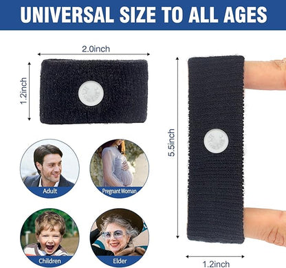 Motion Sickness Bands Anti Nausea Wristband for Adult and Kids Morning Sickness Relief for Pregnant Women Acupressure Nausea Relief for Car, Sea, Air Sickness - 2 Pairs Grey + 3 Pairs Black