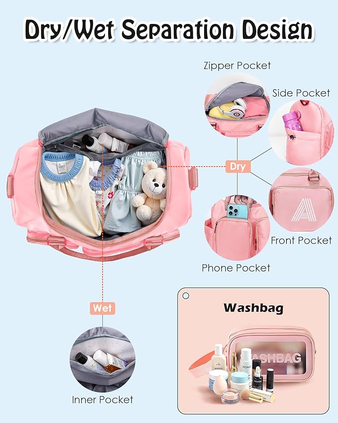 Teen Girl Gifts Trendy Stuff, Personalized Gifts, Initial Travel Duffle Bag, Personalized Weekender Bag,Monogram Overnight Bag, Trendy Stuff Gifts for Girls Friend Birthday Gift