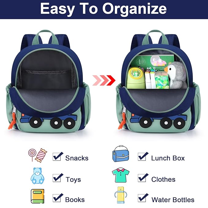 Accmor Toddler Backpack with Leash, Cute Child Safety Walking Harness Bag with Anti Lost Wrist Link, Toddlers Backpacks Kids Travel Essential Mini Rucksack Back Pack Strap Tether for Baby Boys Girls