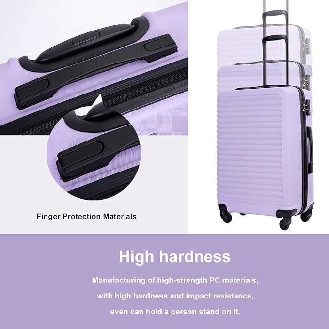 Travelhouse Luggage Sets, Expandable Hardside Suitcases 24in/28in, Carry on 20in,3 Piece Set Travel Luggages Clearance with Double Spinner Wheels TSA Lock Lightweight