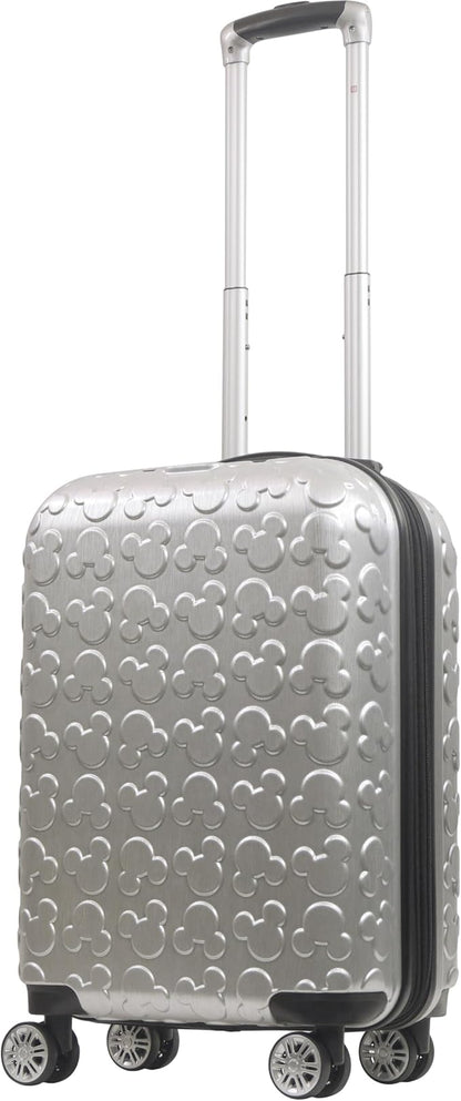 FUL Disney Minnie Mouse 22 Inch Carry On Rolling Luggage, Hardshell Suitcase with Spinner Wheels, Gray