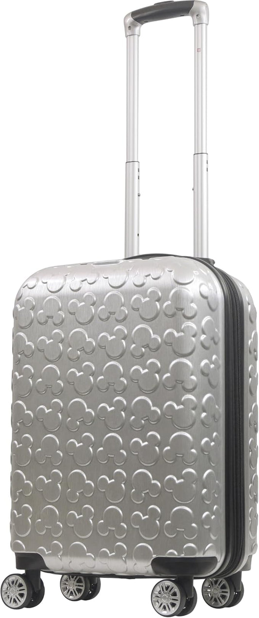 FUL Disney Minnie Mouse 22 Inch Carry On Rolling Luggage, Hardshell Suitcase with Spinner Wheels, Gray