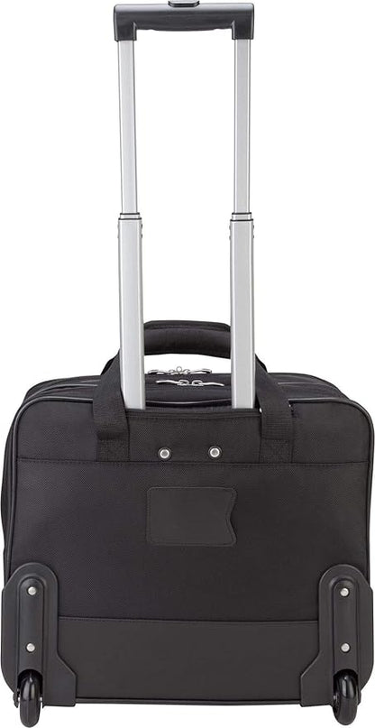 Targus 16 inch Rolling travel laptop case, Black - Travel briefcase and small rolling bag - Spacious foam padded laptop case 16" (TBR003US)