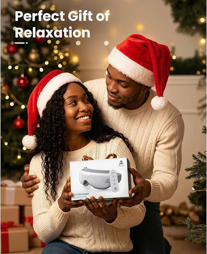 BOB AND BRAD Heated Eye Massager with Remote Control - EyeOasis 2 Plus for Migraines & Dry Eye Relief - Electric Eye Mask with Compression & Music - FSA Eligible Christmas Gifts for Women Men Mom Dad