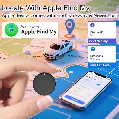 Mini GPS Tracker for Vehicles, Hidden Tracking Device for Vehicles, Car Tracker No Subscription Work with Find My (iOS Only), Vehicle Tracker with Audio for Kids, Dogs, Key, Luggage, Bag (1)