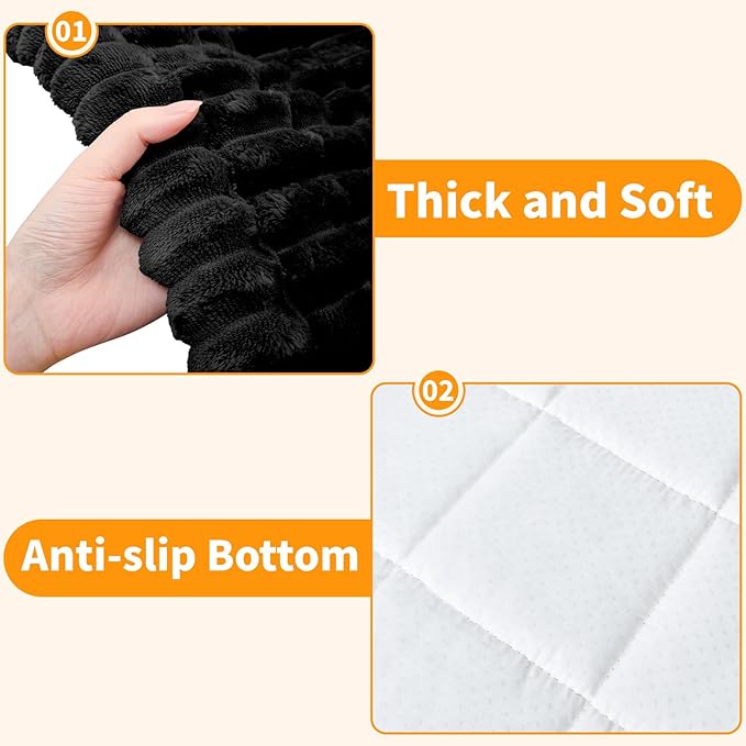 Dog Car Seat Covers for Back Seat, Dog Bed for Car, Car Seat Protector, Fit for Backseat Extenders, Non-Slip Soft Durable for Cars Trucks and SUVs(Black,56x28.7 inch)