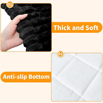 Dog Car Seat Covers for Back Seat, Dog Bed for Car, Car Seat Protector, Fit for Backseat Extenders, Non-Slip Soft Durable for Cars Trucks and SUVs(Black,56x28.7 inch)