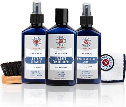 Cobbler's Choice Essential Leather Kit - Premium Shoe Care - All Natural Ingredients - Unbeatable Quality!
