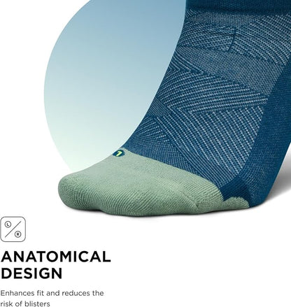 Feetures Elite Max Cushion No Show Tab Ankle Socks - Sport Sock with Targeted Compression