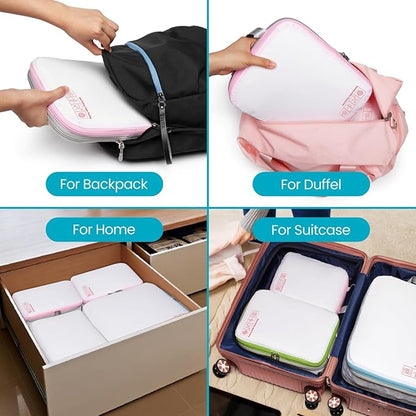 Cambond Compression Packing Cubes for Travel Women - Expandable Travel Bags Luggage Organizers Travel Essentials Compression Cubes for Travel Carry on Suitcases Organizer
