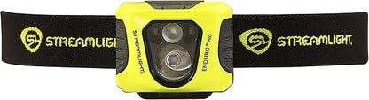 Streamlight 61420 Enduro Pro 200-Lumen 2250-Candela Ultra-Light LED Headlamp with AA Batteries and Elastic Strap, Box, Yellow