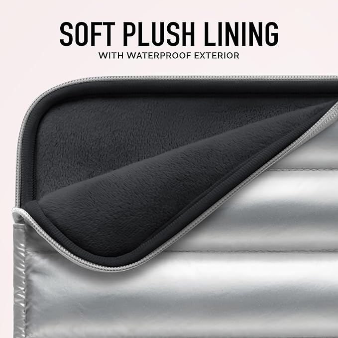 VANDEL - The Original Puffy Laptop Sleeve 13-14 Inch. White Laptop Sleeve for Women. Carrying Case Cover MacBook Pro 14 in, MacBook Air 13 Inch, iPad Pro 12.9, Dell, Asus, HP