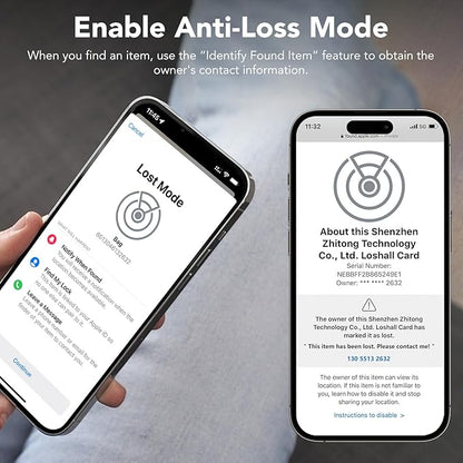 2 Pack Wallet Tracker Card [Apple MFi Certified] Air Tracker Tag (iOS only), IP68 0.06in Rechargeable Smart Card Work with Apple Find My, Keys Finder and Item Locator for Passport, Bags, Laptop, EB