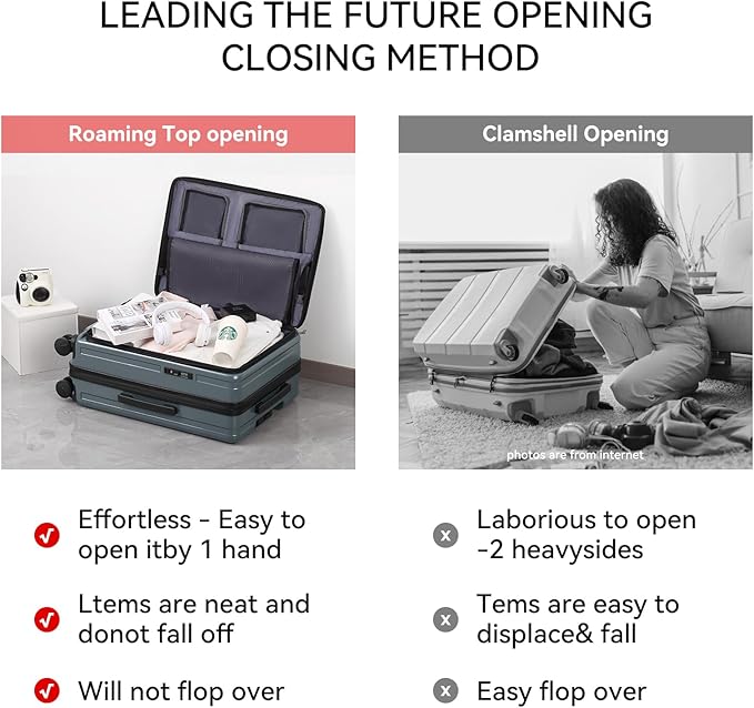 ROAMING Luggage Sets Hard shell Suitcase Top Opening Expandable with Spinner Wheels,Sturdy Large Suitcase Tsa Lock 20 Inch Carry on 28 Inch Checked Luggage,2-Piece Set (20/28) for Unisex Livid green