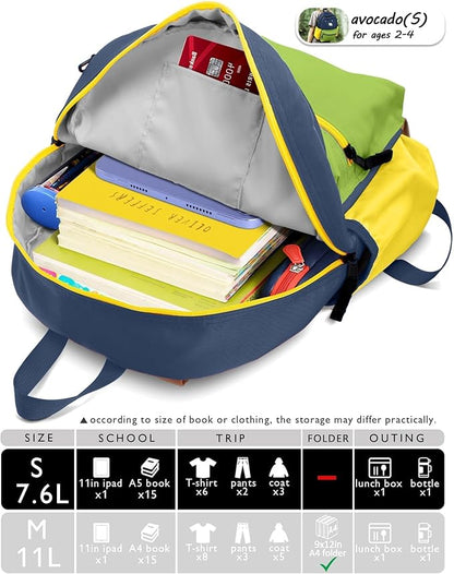 Preschool Toddler Backpack For Boys Girls, School Mini & Travel, Small Kids Child Backpacks, Kindergarten Elementary bag, 11.6" H
