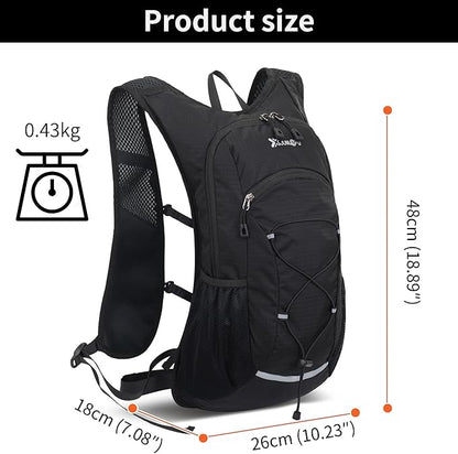 DOJUNS Hiking Backpack Lightweight Travel Backpack 20L Waterproof Hiking Daypacks Camping Backpack for Men Women (Black)