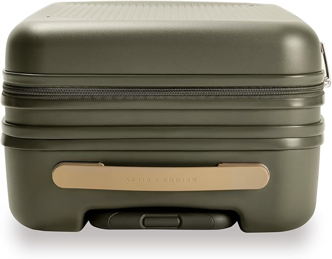 Briggs & Riley Essential 22" Carry On Expandable Spinner - Luggage for Travel, Suitcases with Wheels, Hardside Rolling Bag for Men & Women, Self-Repairing Zipper - Sympatico Collection, Olive