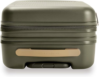 Briggs & Riley Essential 22" Carry On Expandable Spinner - Luggage for Travel, Suitcases with Wheels, Hardside Rolling Bag for Men & Women, Self-Repairing Zipper - Sympatico Collection, Olive